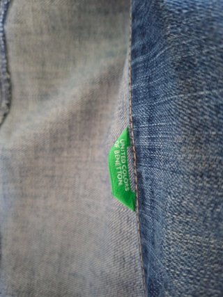 Giubbino jeans Benetton blu