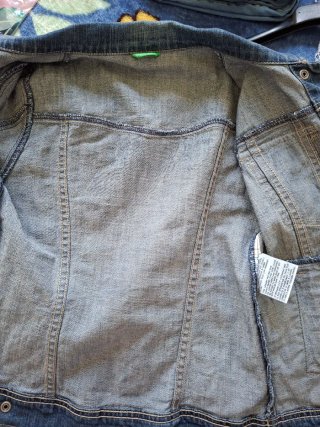 Giubbino jeans Benetton blu