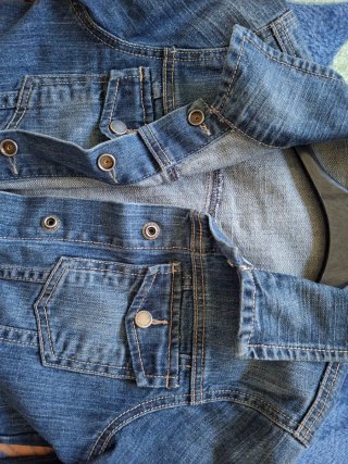 Giubbino jeans Benetton blu
