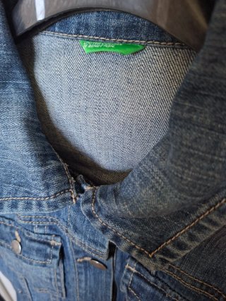 Giubbino jeans Benetton blu
