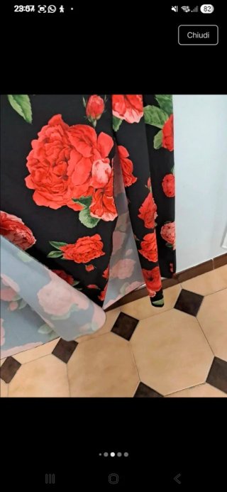 Vestito estivo donna con fiori rossi