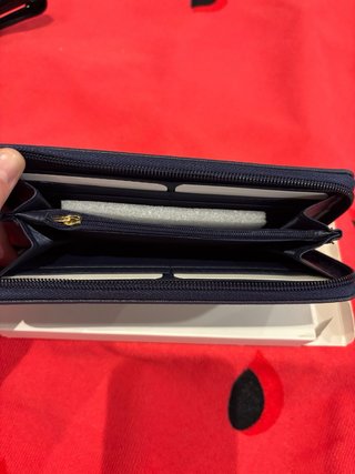 Portafoglio Guy Laroche Pelle Blu Nuovo