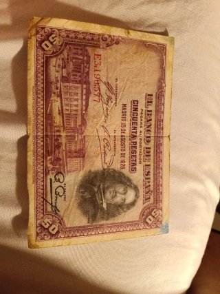 Billete 50 Pesetas Banco de España 1928