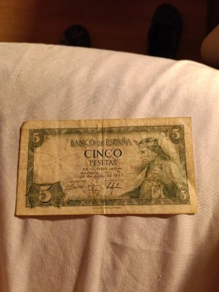 Billete 5 Pesetas Banco de España 1954