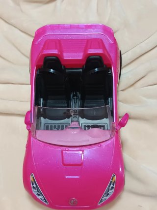 Coche rosa Barbie descapotable
