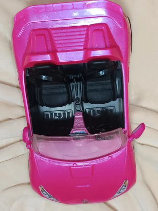 Coche rosa Barbie descapotable