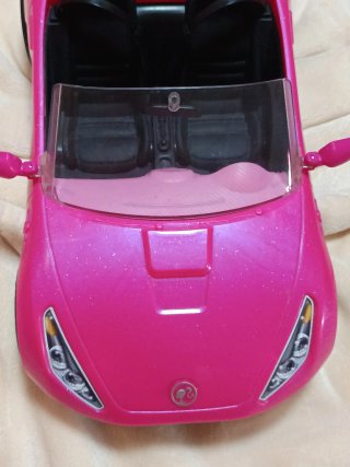 Coche rosa Barbie descapotable