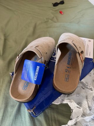 Birkenstock Boston 43 Beige Nuevas.