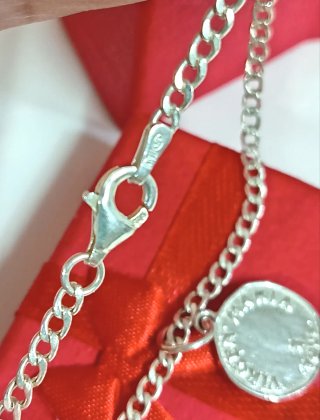 Pulsera Plata 925 con Medalla Virgen Niña