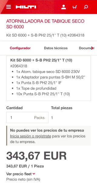 Hilti SD 6000 Atornilladora Pladur NUEVO