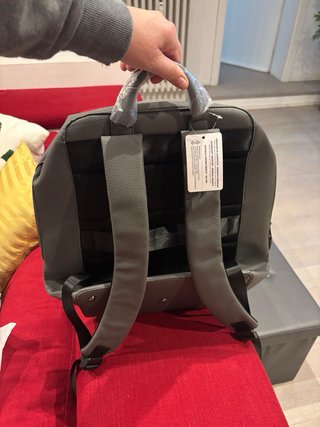 Zaino Zop Pelle Uomo Porta PC Nuovo Grigio