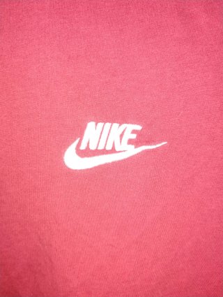 Camiseta Nike Roja Talla L Algodón Con Tara
