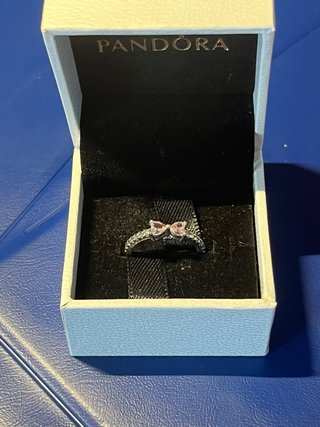 Anillo Pandora Lazo Rosa Plata