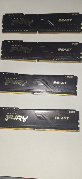 4x16gb Kingston Fury Beast DDR4 3200MHz RAM