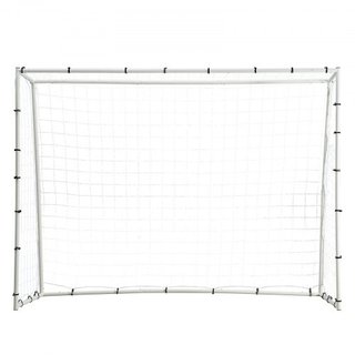 Entrenador de Rebote de Fútbol, Equipo de Entrenamiento de Fútbol de Hierro de 8x6FT, Pared de Rebote de Fútbol Deportivo con Red de Rebote de Doble Cara y Gol, Perfecto para Practicar en el Jardí...
