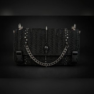 Bolso Crochet Negro Hecho a Mano