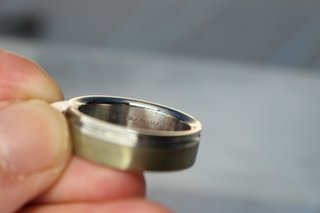 Anillo plata de ley y acero. 19,8 mm, talla 22 ó 23