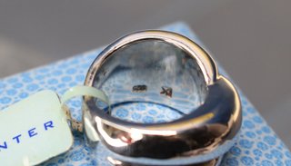 Anillo de plata de ley. Luxenter. 17 mm, talla 14.