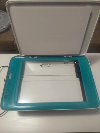 Impresora HP Azul y Blanca