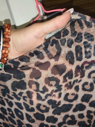 Vestido Leopardo Malla Manga Larga