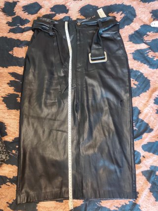 Falda midi polipiel T.38