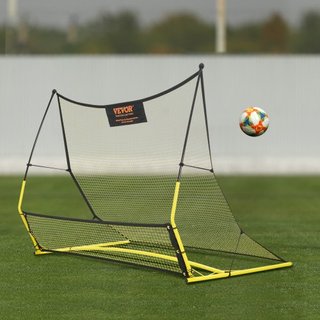 Entrenador de Fútbol, Red Rebotadora de Fútbol Portátil 2 EN 1, 182.9 x 129.5 cm Equipamiento de Práctica de Fútbol de Hierro, Pared Rebotadora de Fútbol con Bolsa Portátil, Perfecto para Entrenam...