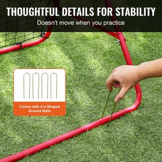 Rebounder de Fútbol, Red de Rebote 99.1x99.1 cm, Regalos de Entrenamiento de Fútbol Portátiles, Red de Gol Completa, Ayudas y Equipos para Niños, Adolescentes y Todas las Edades, Fácil de Montar y...
