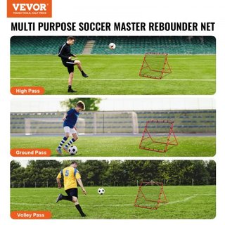 Rebounder de Fútbol, Red de Rebote 99.1x99.1 cm, Regalos de Entrenamiento de Fútbol Portátiles, Red de Gol Completa, Ayudas y Equipos para Niños, Adolescentes y Todas las Edades, Fácil de Montar y...