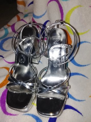 Sandalias plateadas Talla 37