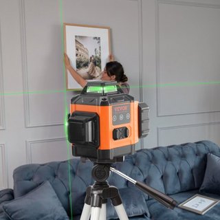 Nivel Láser 3048 cm Línea Cruz Verde Autonivelante Medición de Alta Precisión