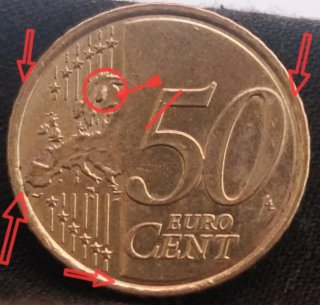 Moneda 50 Céntimos España 2024 Múltiples Errores A