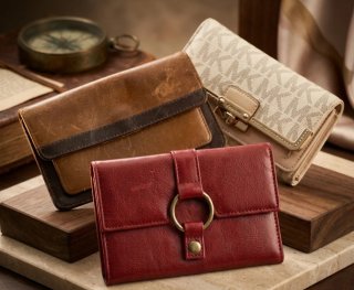 Lote 3 Carteras de Piel Auténtica