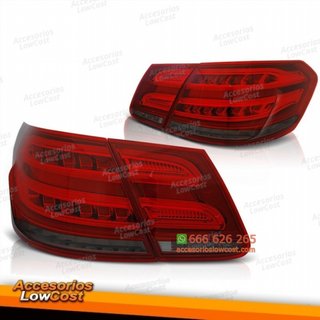 Faros traseros rojo ahumado para Mercedes Clase E