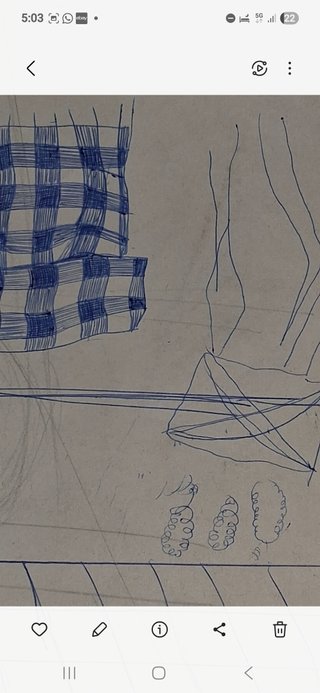 Dibujo antiguo bolígrafo payaso marioneta