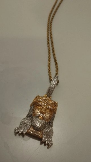 Collana Gesù Moissanite Goldfilled 18k