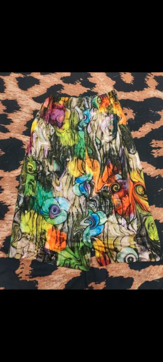 Falda estampada multicolor