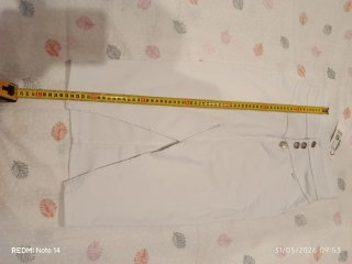 Falda vaquera blanca entallada XS