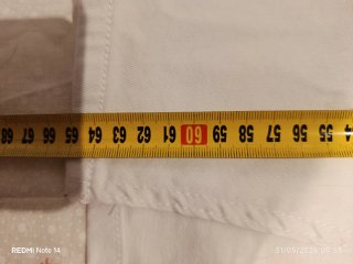 Falda vaquera blanca entallada XS