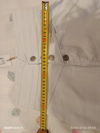 Falda vaquera blanca entallada XS