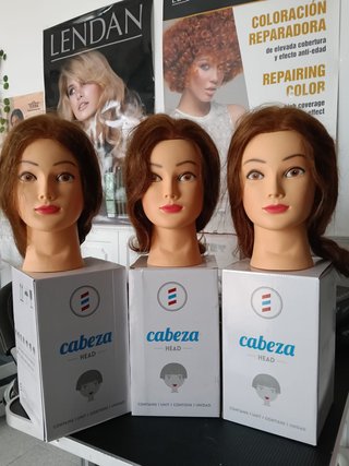 Cabezas de práctica peluquería (3 unidades)