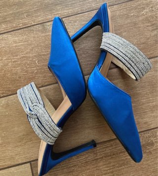 Scarpe eleganti blu tacco 10 cm n.40