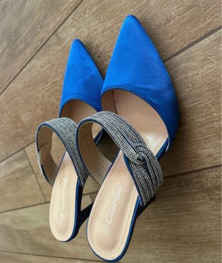 Scarpe eleganti blu tacco 10 cm n.40