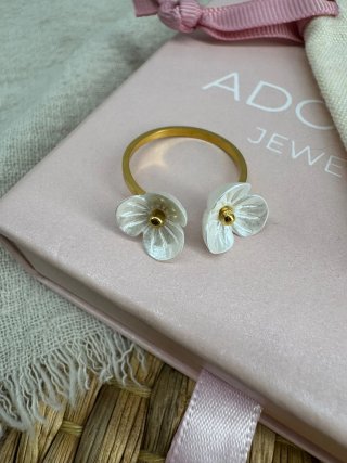 Anillo acero inoxidable y baño de oro