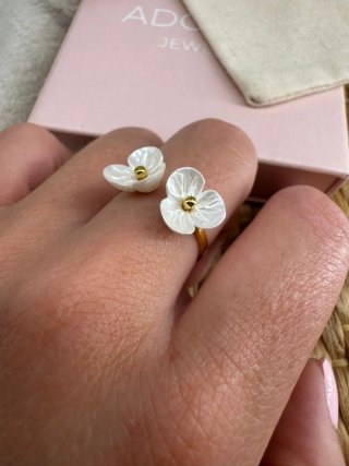 Anillo acero inoxidable y baño de oro