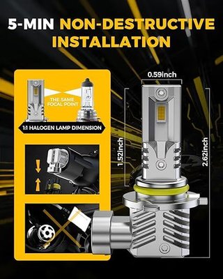 BMT XMS 2x 9006 LED antiniebla 20000LM 3000K