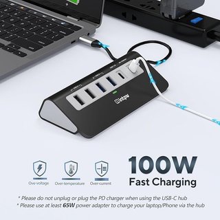 Intpw Hub USB C 9 en 1 con cable 1m