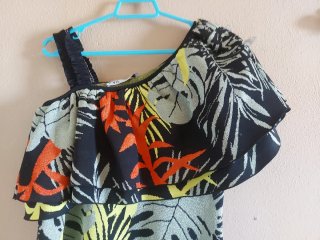 Vestido Zara Estampado Hojas