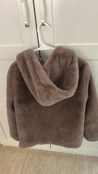 Chaqueta Mango efecto pelo marrón