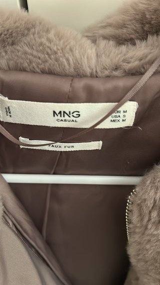Chaqueta Mango efecto pelo marrón