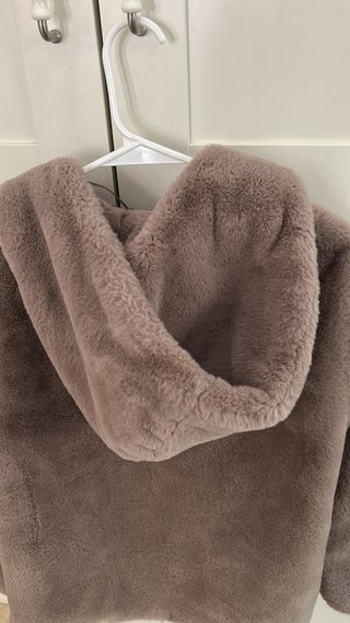 Chaqueta Mango efecto pelo marrón